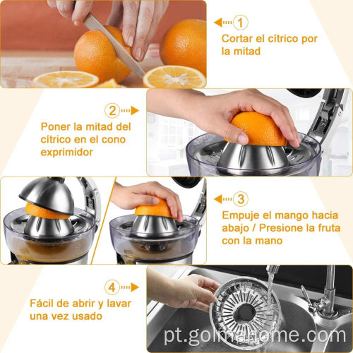 130 W Elétrico Citrus Juicer Laranja Limão Lima Toranja Juicer Corpo de Aço Inoxidável Filtro Prensa Extrator de Laranja